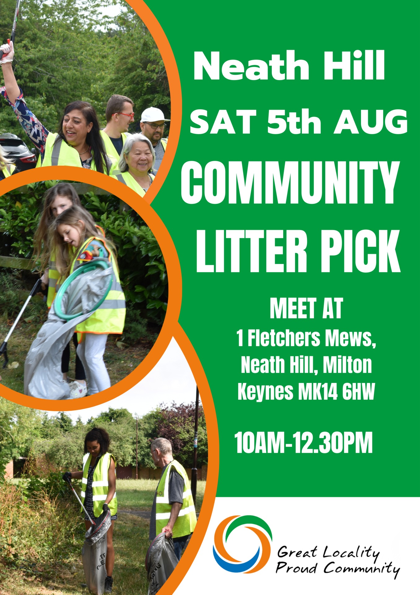 Poster featuring details of Community Litter Pick on the 1st July